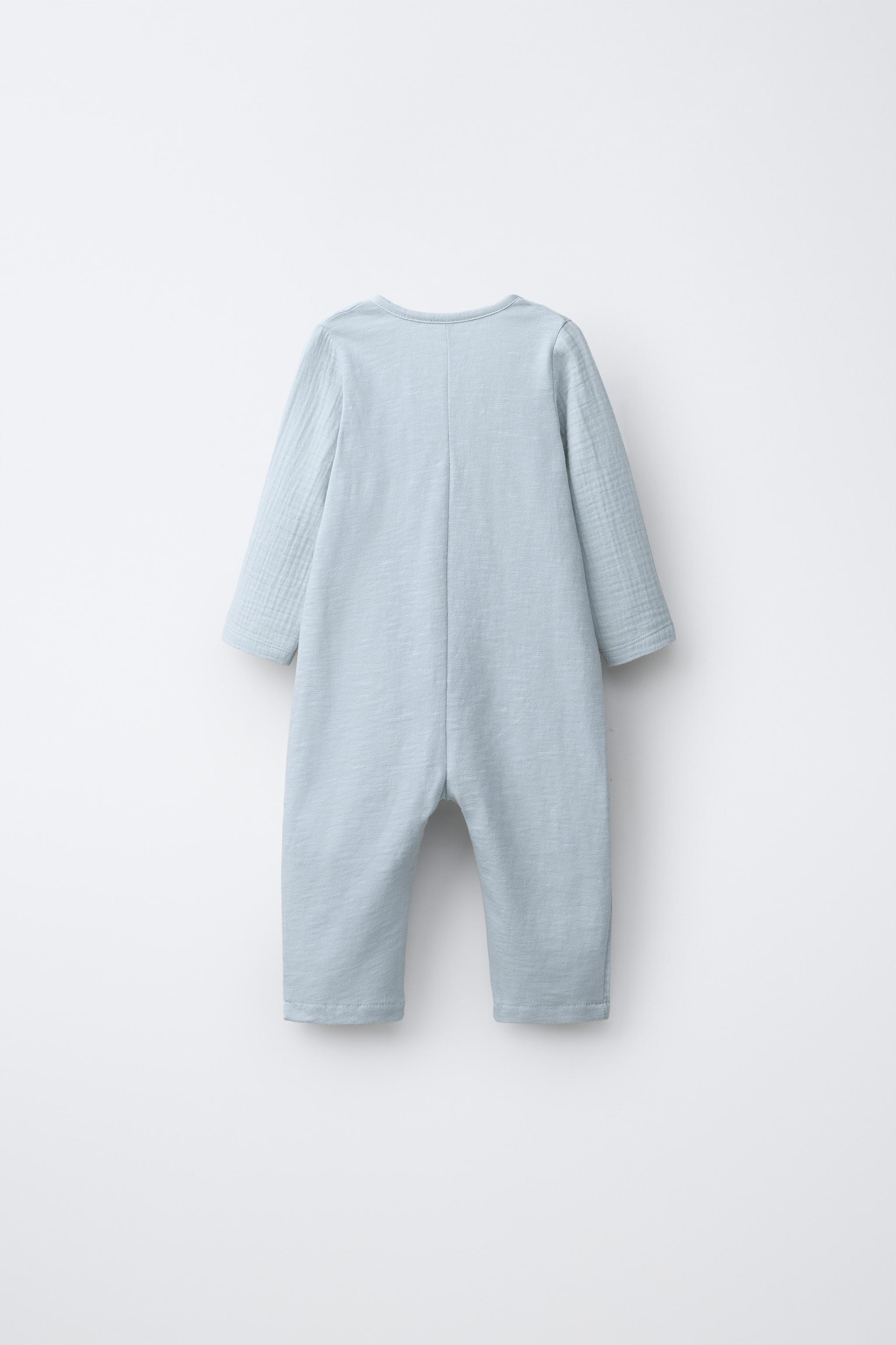 COMBINED TEXTURED LONG ROMPER